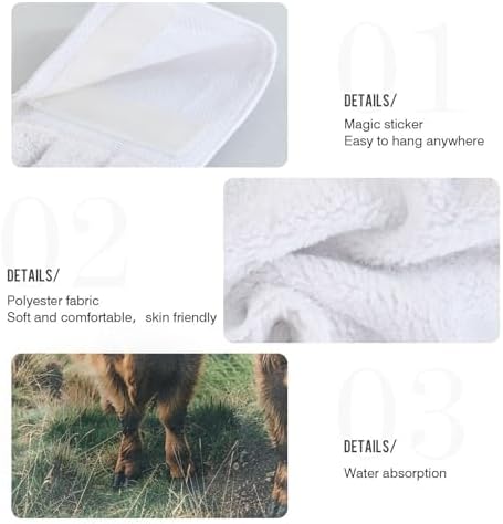 Highland Cows Kitchen Towel Hanging Loop