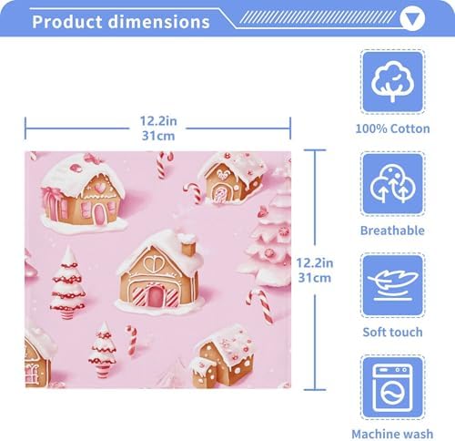 Joyful Christmas Washcloths - Fast-Drying-absorbent Multi-Purpose