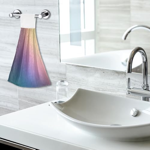 Blue Pink Lilac Yellow Gradient Hanging Towels Set