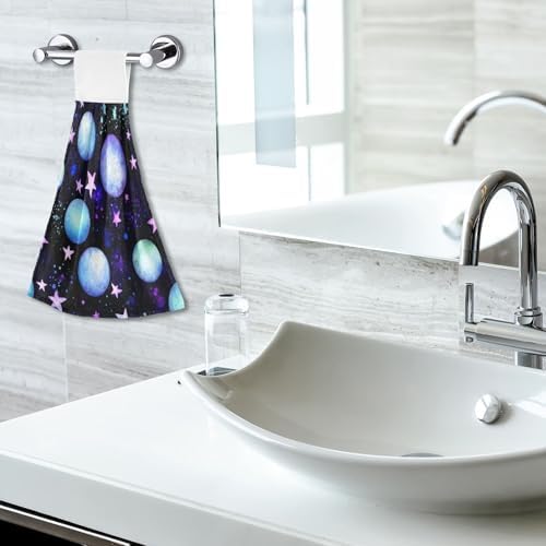 RPLIFE Watercolor Planets Hand Towel Set of 2