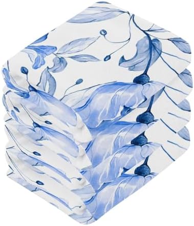Blue Flower-Shaped Washcloth for Babies