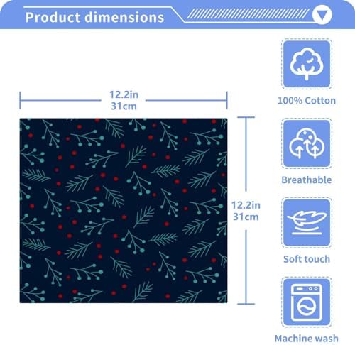 Festival-Worthy Soft Absorbent 12x12 Christmas Washcloth Set