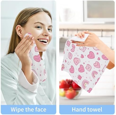 Bath Heart Washcloth Set for Valentines Day
