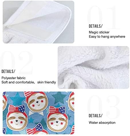 Patriotic Sloth Kitchen Towels