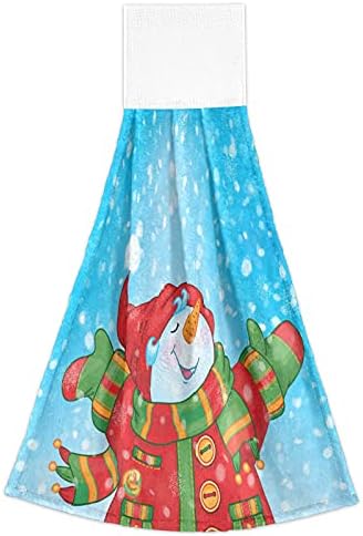 Winter Snowman Snowfall Hand Towels 2 PCS