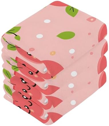 Cute Cherry Washcloth Set