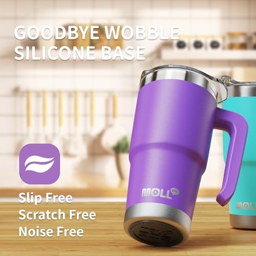 Mollcity Kids Travel Tumbler with Handle Stainless Steel Leak-Proof BPA-Free