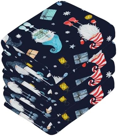 Xigua Christmas Gnome Washcloth Set - multi-purpose soft drying towels