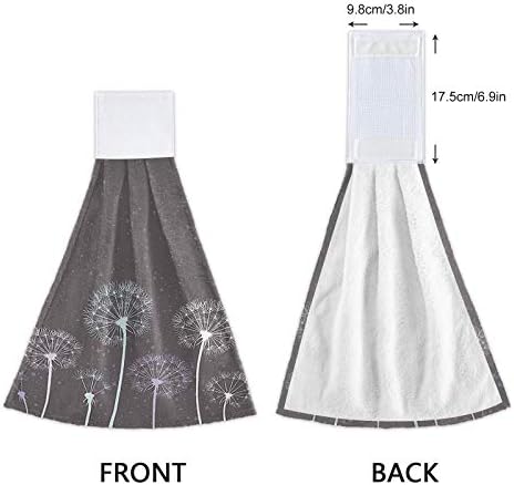 Kcldeci Hanging Kitchen Hand Towels - Dandelion Design 2 Pieces