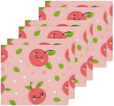 Cute Cherry Washcloth Set