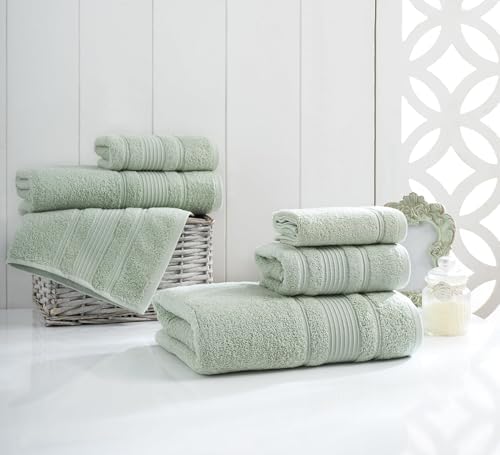 Personalized Custom Monogrammed Green Hand Towels Set