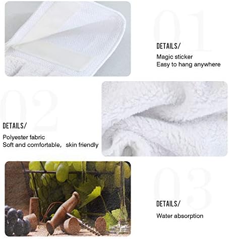 Durable Wooden Grape Towels Retro Kitchen Decor Engagement Set