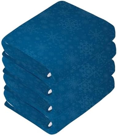 YetTasar Blue Snowflake Washcloths Soft Reusable
