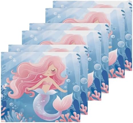 Charming Mermaid Washcloth Set for Bath or Toilet