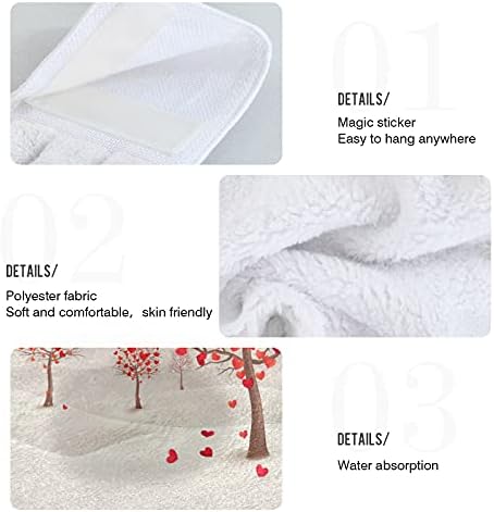 Valentines Heart Shaped Tree Towels 2-Piece Handle