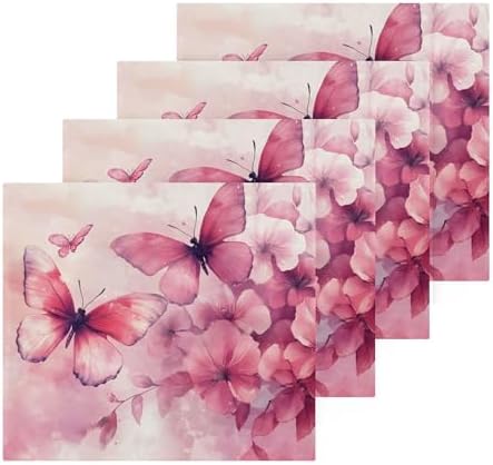 Stylish Xigua Butterflies Washcloth Set