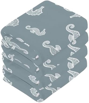 10-2 Pack 12x12in Soft Cotton Washcloths for Face Hand Durable Vibrant