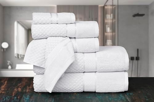 Ample Decor 6 Piece Towel Set - 100 Cotton Quick Dry