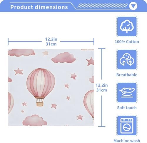 Stunning Watercolor Balloon Washcloth Set