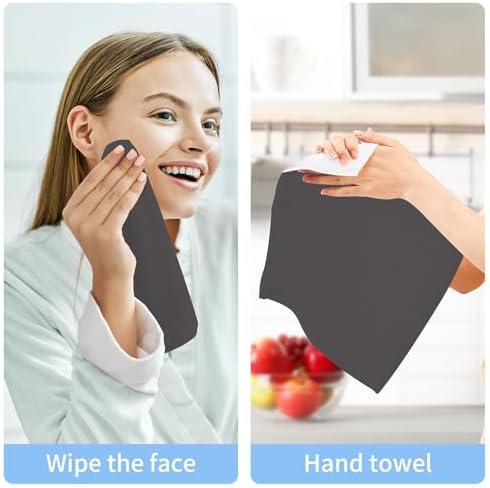 2pc 12x12 Dark Grey Washcloths