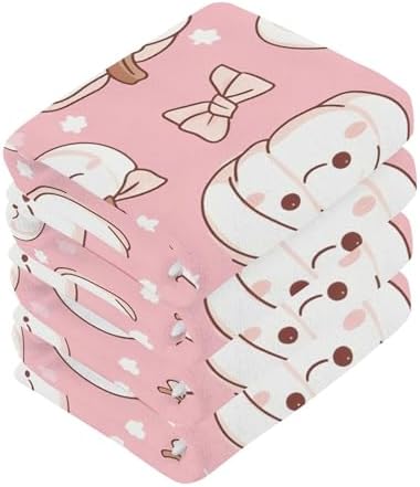 Set Of Kawaii Offset Washcloth 12x12inch