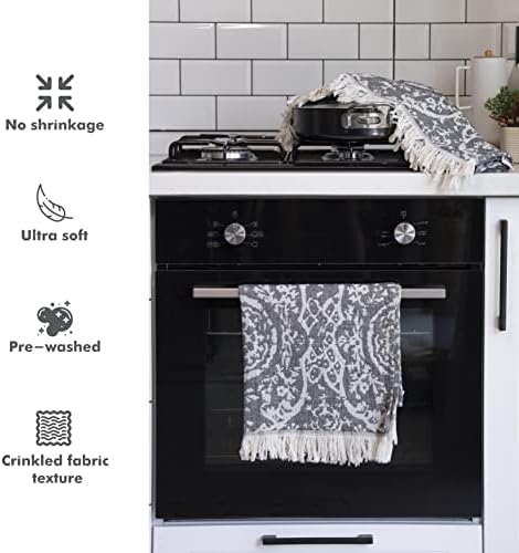 FeZe Turkish Hand Towels Set of 2 Anthracite Gray