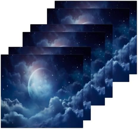 YETTASBIN Moon Cloudscape Washcloths 2 Pack