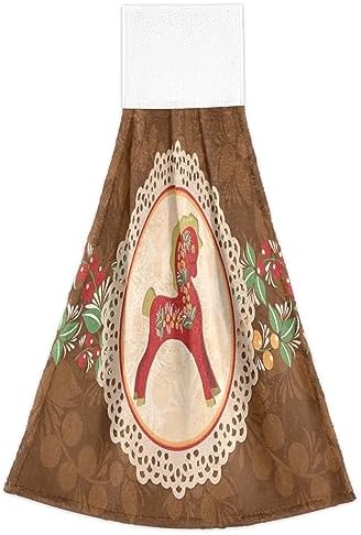 Red Dala Hand Towels Set