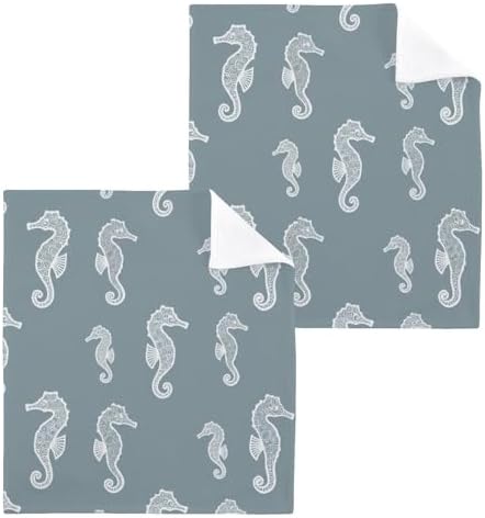 10-2 Pack 12x12in Soft Cotton Washcloths for Face Hand Durable Vibrant