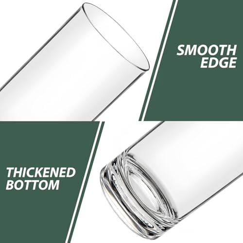 12-Piece 17 Oz Clear Plastic Tumblers Set