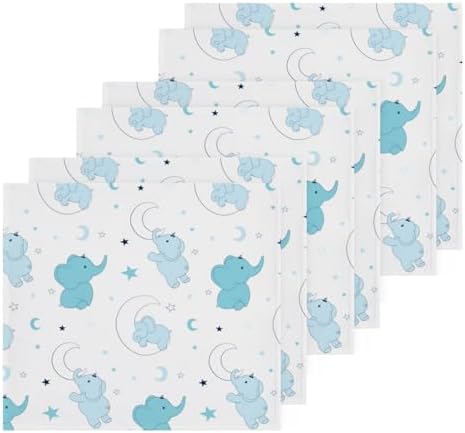 Elephant Washcloths 2 Pack Soft Absorbent Cotton Baby Face Towels