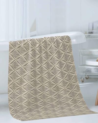 Chees D Zone - Retro Leaves Bath Towel Set Antibacterial Soft Durable