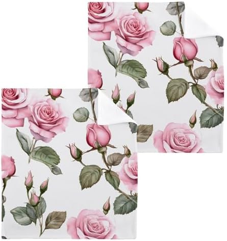 Delightful Xigua Roses Washcloth Set