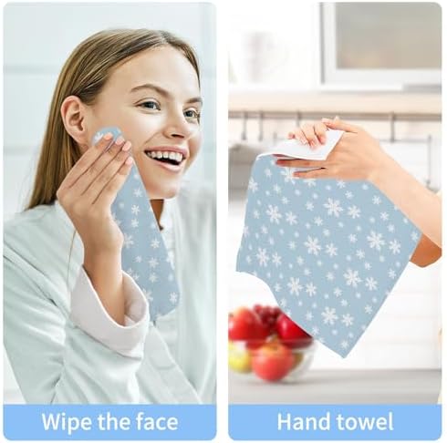 Xigua Christmas Snowflake Washcloth Set