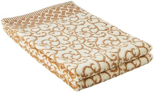 Violet Linen Swirl Pattern Bath Towels