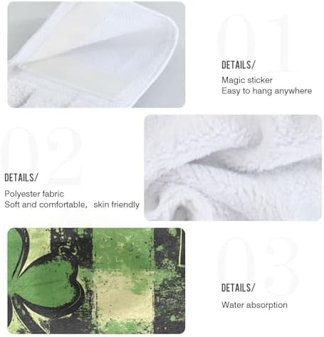 St Patricks Day Soft Hand Towels Twin Pack 182x14inch 100 polyester AbsorbentReusable