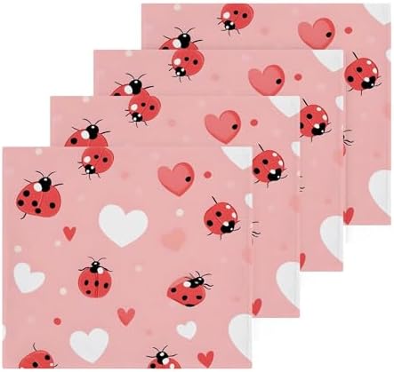 Xigua Ladybugs Washcloth Set - Fast Dry Safe Kitchen Family Essentials