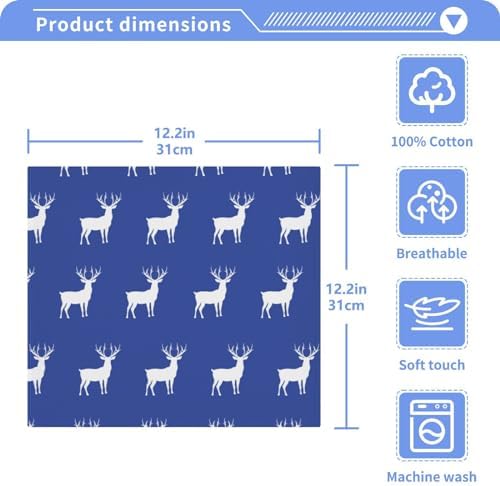 Christmas Reindeer Washcloth 2-Pack for Bath Gym Spa and Beyond