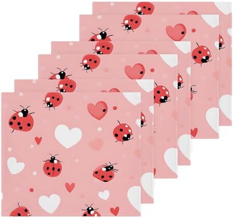 Xigua Ladybugs Washcloth Set - Fast Dry Safe Kitchen Family Essentials