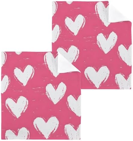 Xigua White Heart Fast Drying Washcloth Set