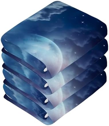 YETTASBIN Moon Cloudscape Washcloths 2 Pack
