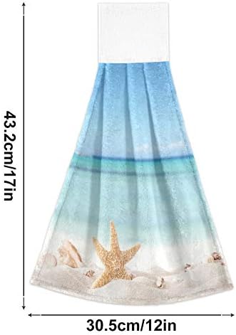 Weightless Cushy and Stylish Summer Starfish Seashell Hand Towels
