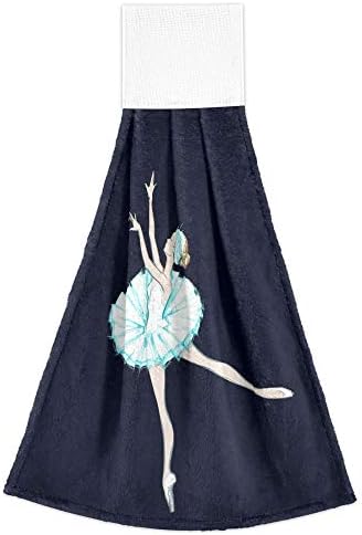 YYZZH Ballerina Girl Dance Swan Lake Theater Costume Hand Towel Set of 2