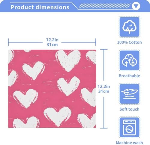 Xigua White Heart Fast Drying Washcloth Set