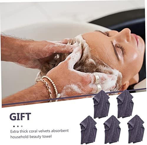 5-Piece Thick Fleece Washcloths for Quick Dry Soft Skin Salon Use