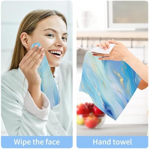Yettasbin Marble Washcloth Set Soft Absorbent for Baby