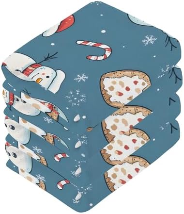 Xigua Snowman Washcloth Set Fast Drying Multi-Purpose