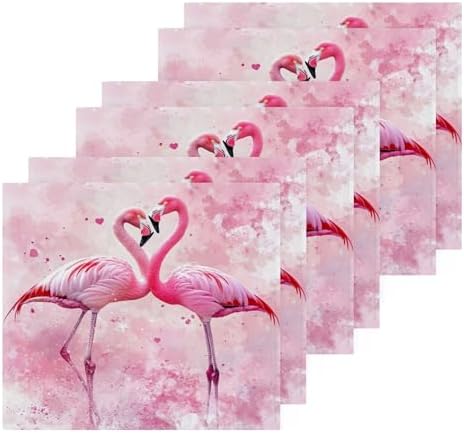 Flamingo in Love Washcloth Set