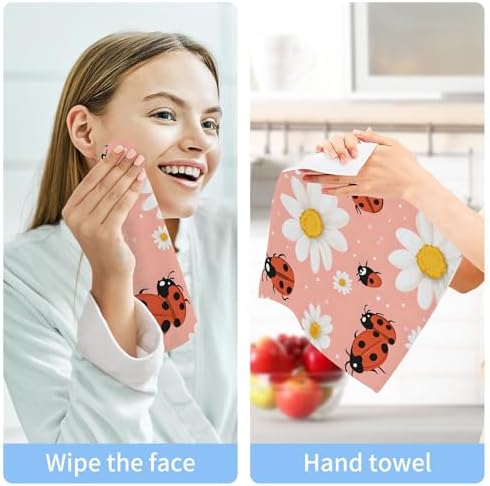 Cute Ladybugs Washcloth Set - 2-12 12x12