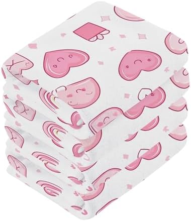 Bath Heart Washcloth Set for Valentines Day
